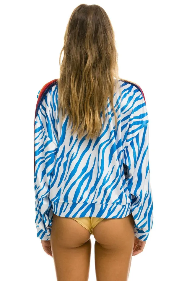 Classic Velvet Relaxed Sweatshirt 8211 Blue Tiger WomenMen Aviator Nation Sweatshirts