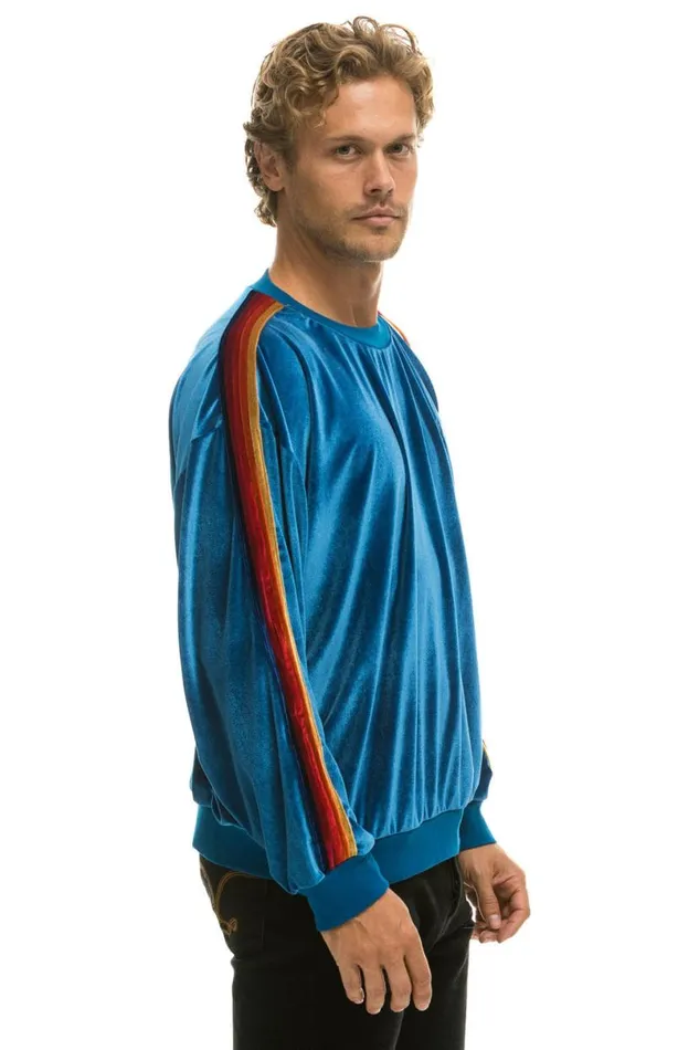 Classic Velvet Relaxed Sweatshirt 8211 Vintage Blue WomenMen Aviator Nation Sweatshirts