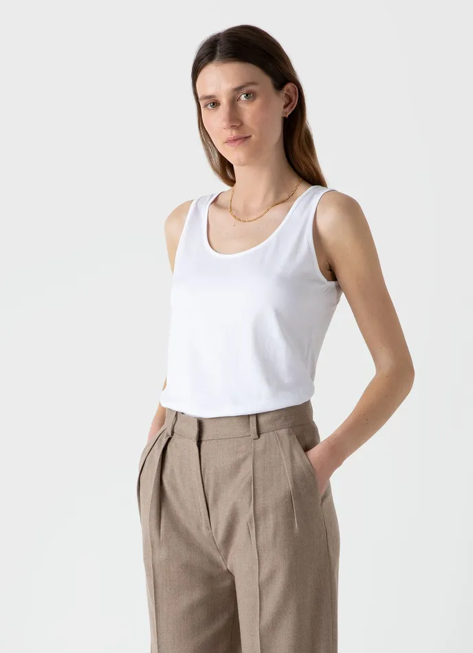 Classic Vest White Tshirts and Tops ussunspel Women