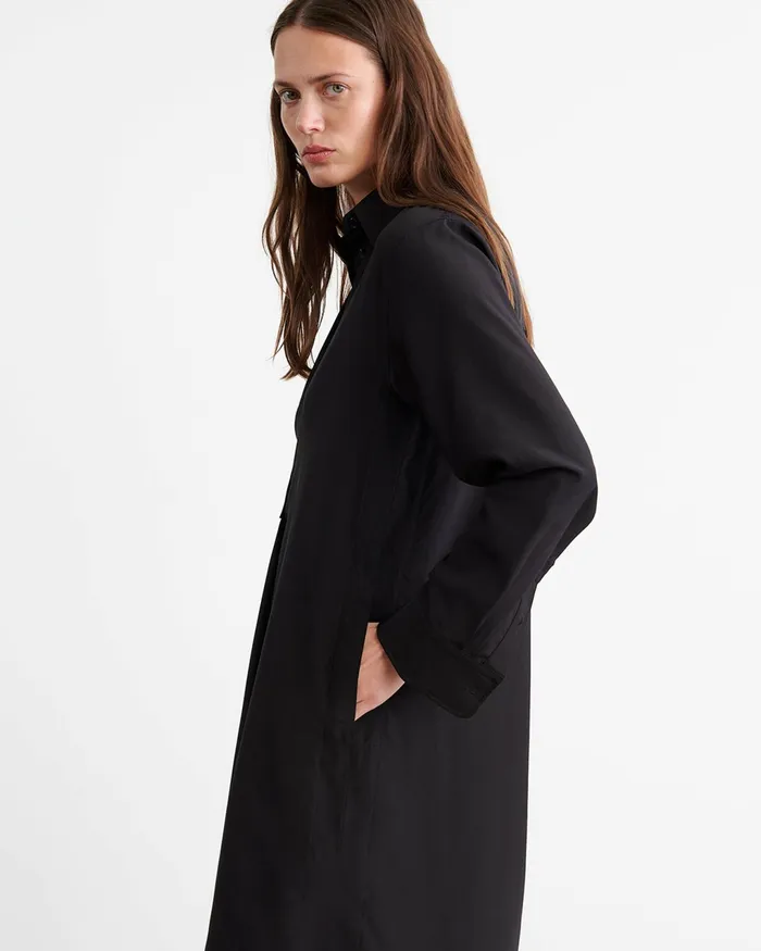 CLOE SILK DRESS Black Women Nili Lotan Dresses and Skirts