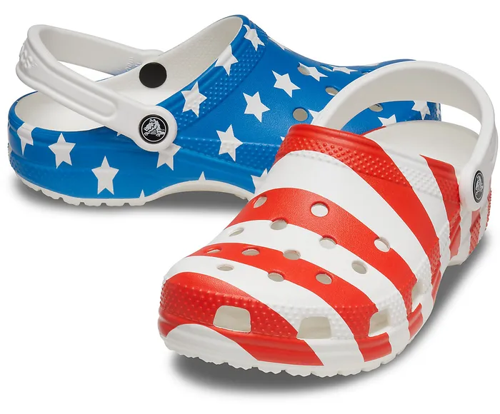 Clogs Classic American Flag Clog White Multi Crocs WomenMen
