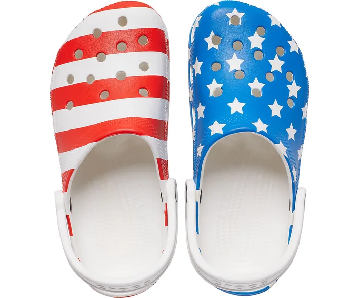 Clogs Classic American Flag Clog White Multi Crocs WomenMen