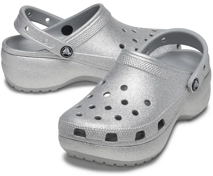 Clogs Classic Platform Glitter Clog Silver 8211 Crocs Women