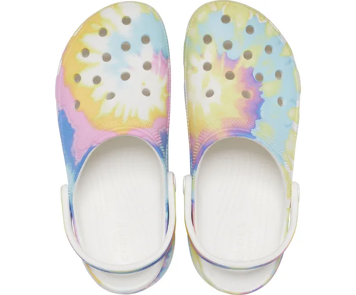 Clogs Classic Platform TieDye Graphic Clog White Multi Crocs Women