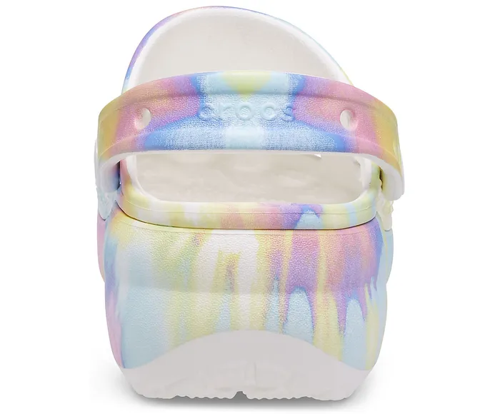 Clogs Classic Platform TieDye Graphic Clog White Multi Crocs Women
