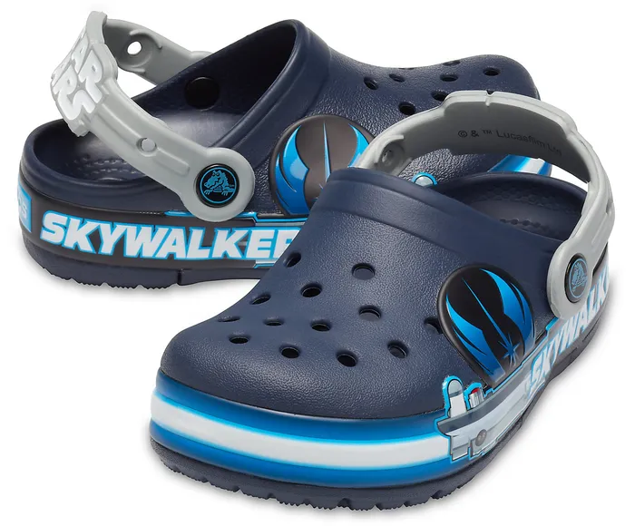 Clogs Kids Crocs Fun Lab Luke Skywalker Lights Clog Navy Crocs Boys
