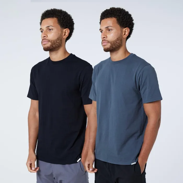 Closure London 2Pack Basic TShirts Black Charcoal Men TShirts