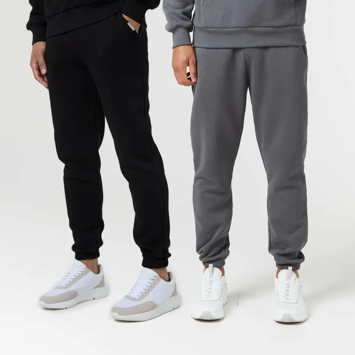 Closure London 2Pack Relaxed Fit Cuffed Joggers Black Graphite Men Pants
