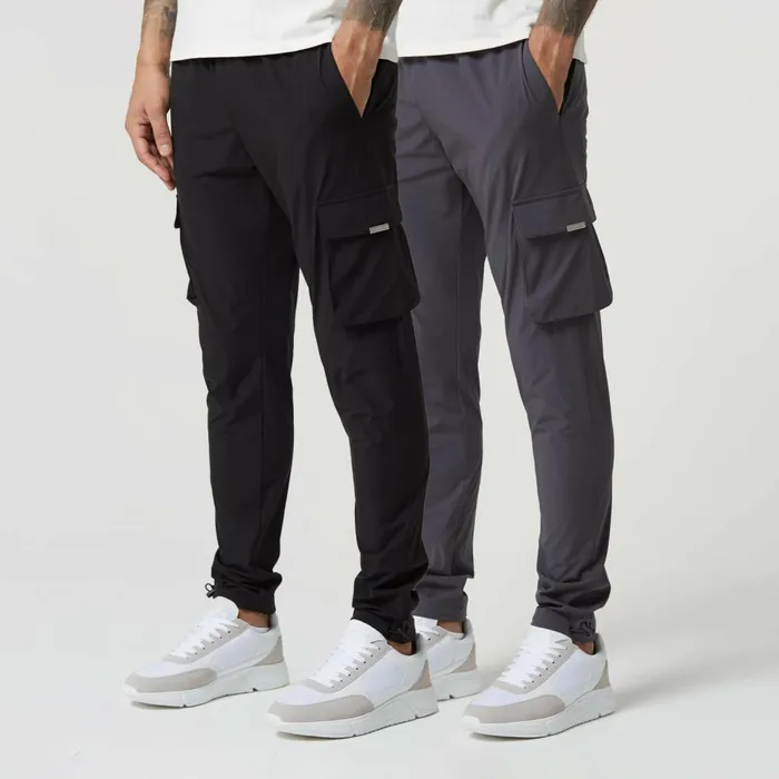 Closure London 2Pack Stretch Tech Cargo Pants Black Dark Grey Men Pants
