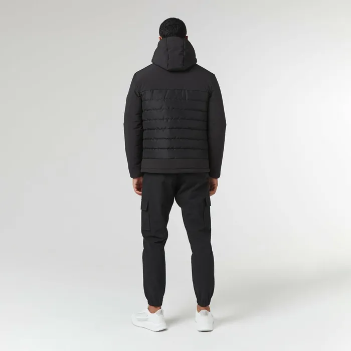 Closure London Contrast Soft Shell Jacket Black Men Coats and Jackets