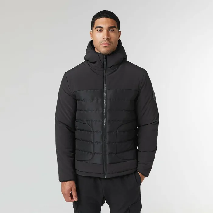 Closure London Contrast Soft Shell Jacket Black Men Coats and Jackets