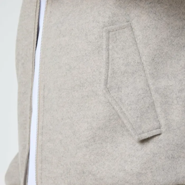 Closure London Faux Wool Smart Bomber Taupe Men Coats and Jackets