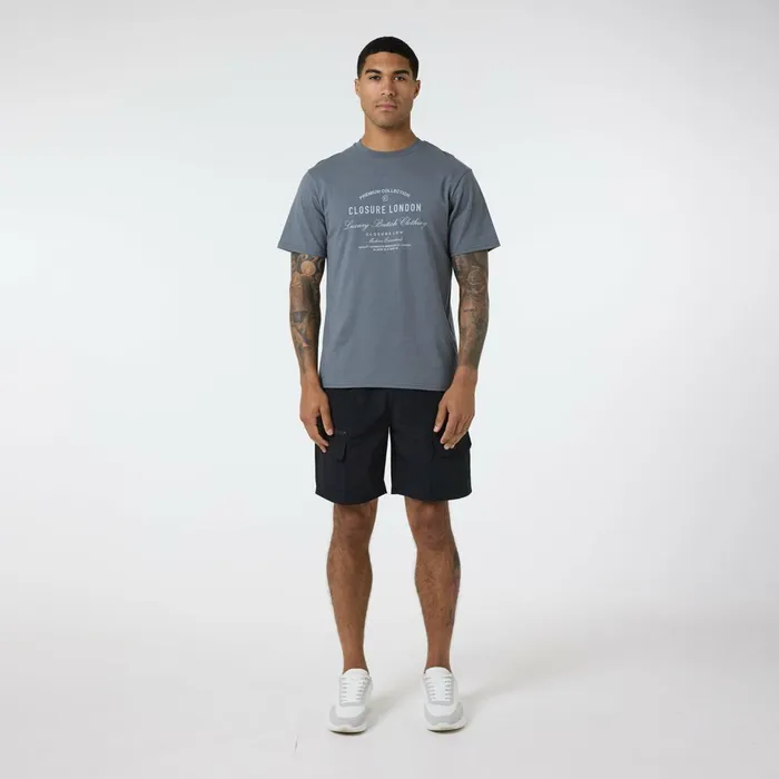 Closure London Layered Premium TShirt Slate Grey Men TShirts