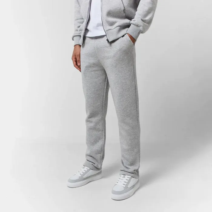 Closure London Relaxed Fit Open Hem Jogger Grey Marl Men Hoodies