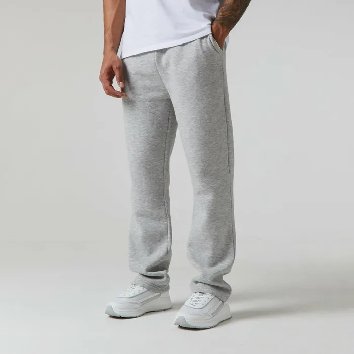 Closure London Relaxed Fit Open Hem Jogger Grey Marl Men Hoodies
