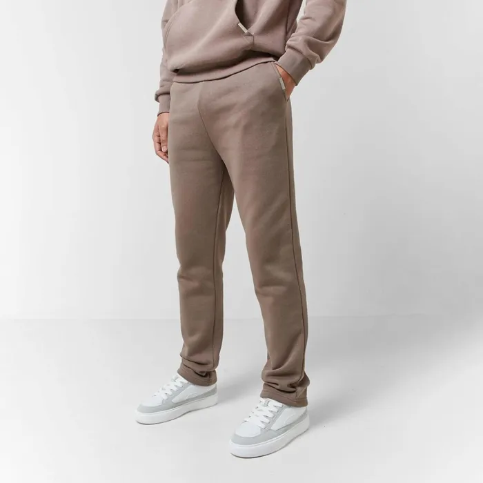 Closure London Relaxed Fit Open Hem Jogger Washed Brown Men Joggers