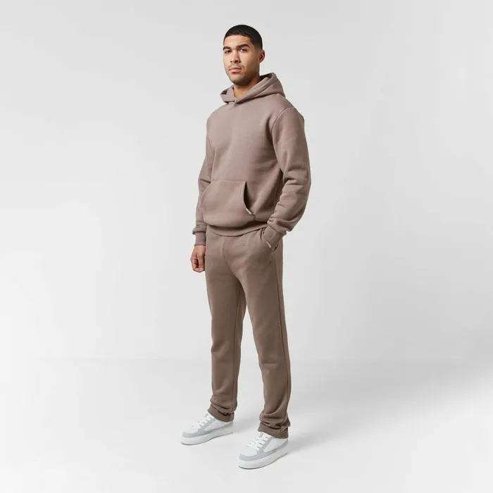 Closure London Relaxed Fit Open Hem Jogger Washed Brown Men Joggers