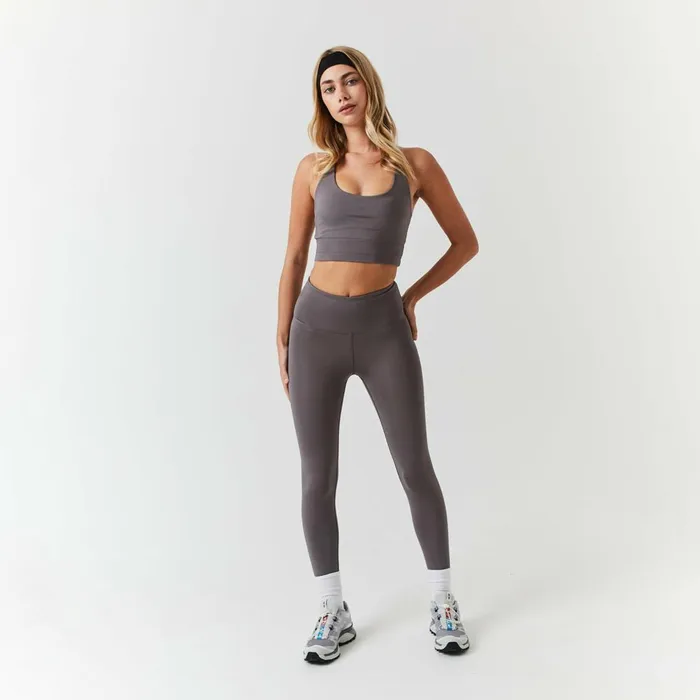 Closure London Second Skin Bra and Legging Set Grey Women Sets