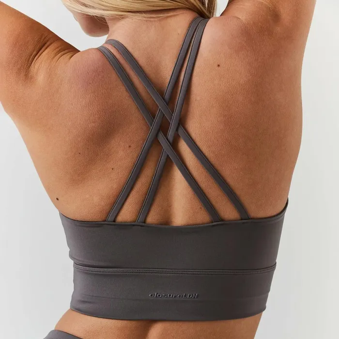 Closure London Second Skin Bra and Legging Set Grey Women Sets