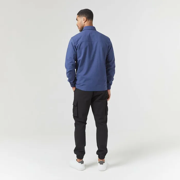 Closure London Smart Utility Overshirt Blue Men Overshirts