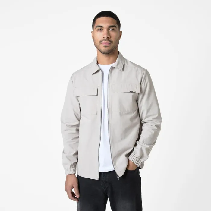 Closure London Smart Utility Overshirt Stone Men Overshirts