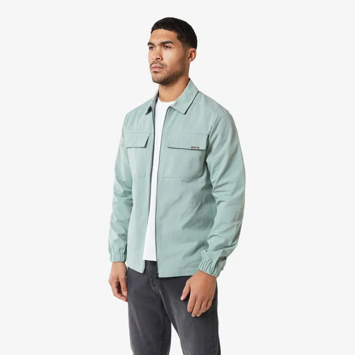 Closure London Smart Utility Overshirt Washed Green Men Overshirts
