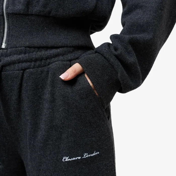 Closure London Soft Knit Wide Leg Pant I Charcoal034gt Windowtheme Windowtheme Charcoal Women Joggers