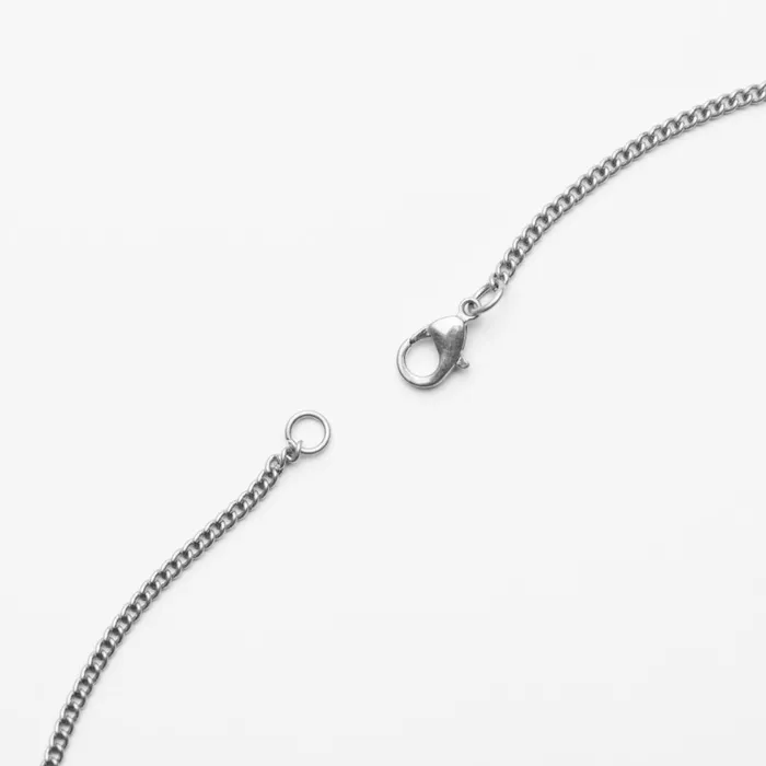 Closure London Textured Cross Pendant Necklace Silver Men Jewellery