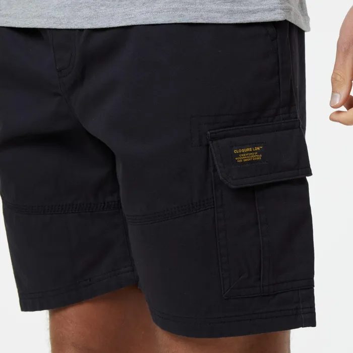Closure London Utility Cargo Short Black Men Shorts