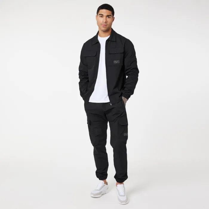 Closure London Utility Overshirt Black Men Overshirts