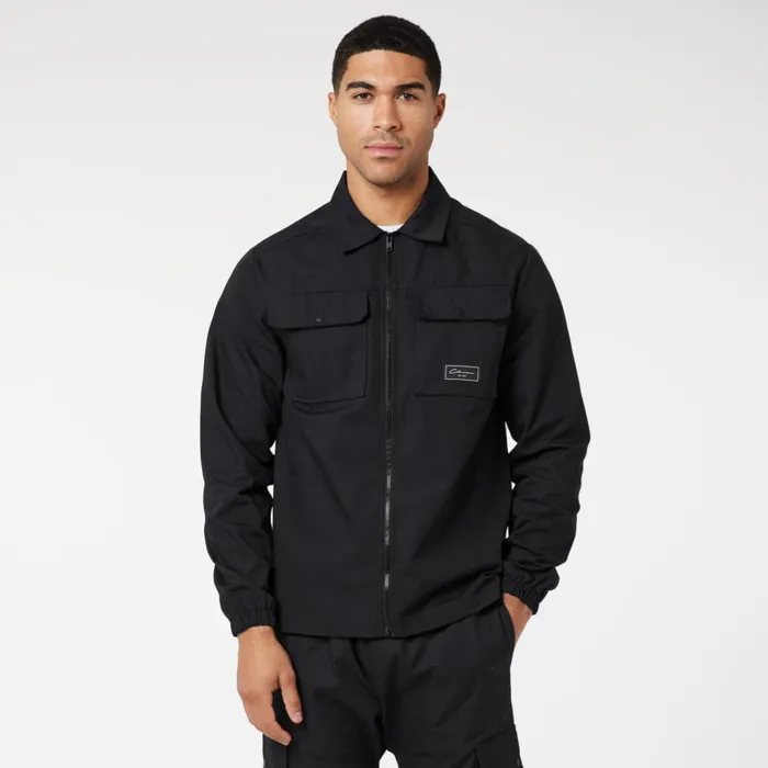 Closure London Utility Overshirt Black Men Overshirts