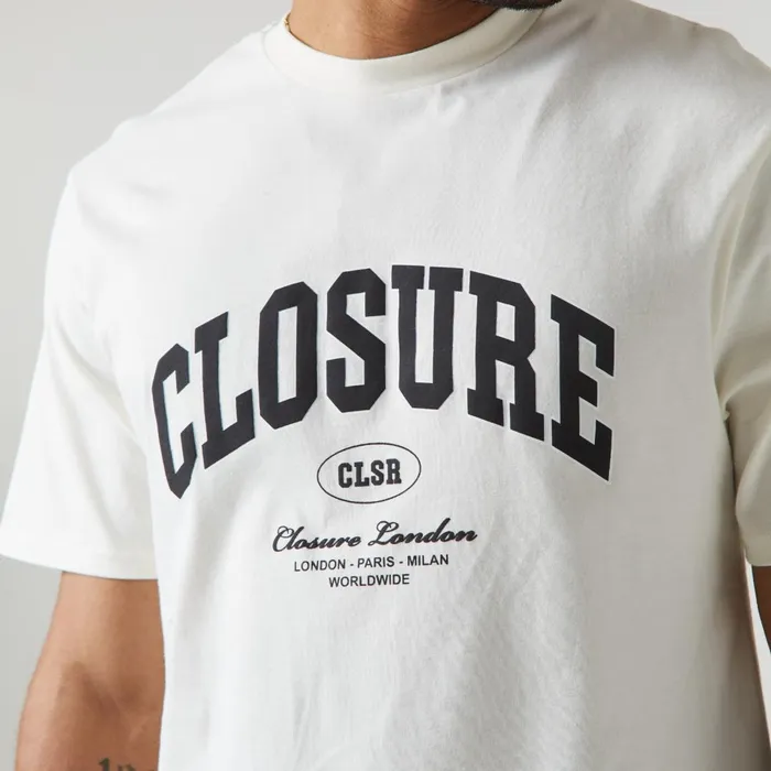 Closure London Varsity TShirt Off White Men TShirts