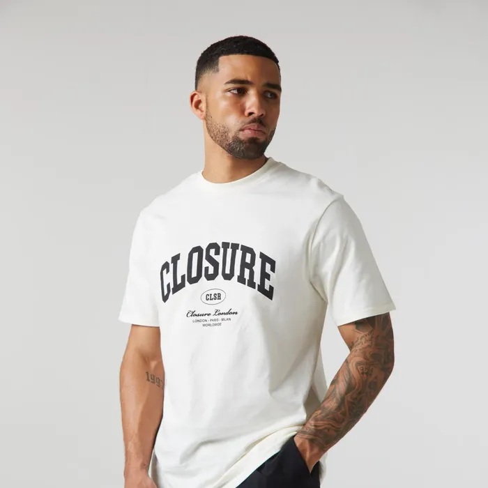 Closure London Varsity TShirt Off White Men TShirts