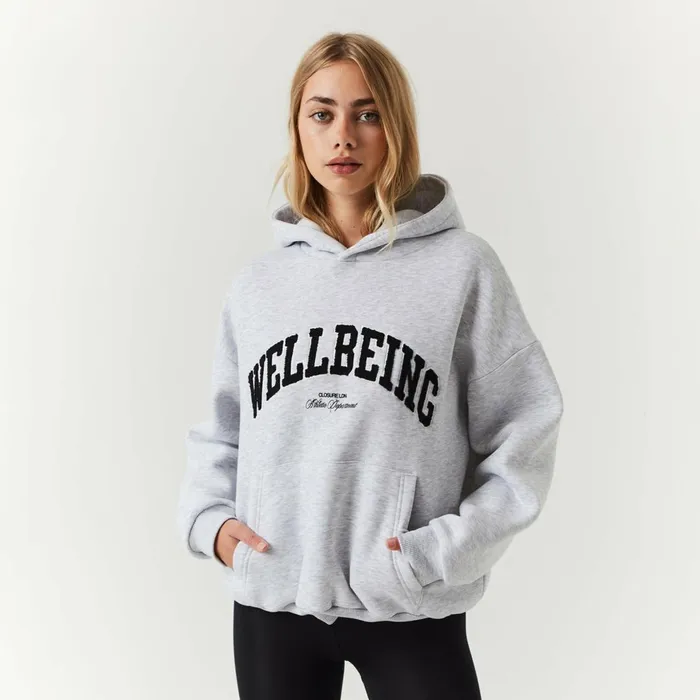 Closure London Wellbeing Hoodie Light Grey Marl Women Tracksuits