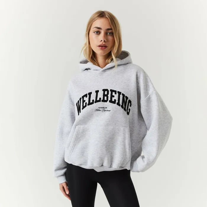 Closure London Wellbeing Hoodie Light Grey Marl Women Tracksuits