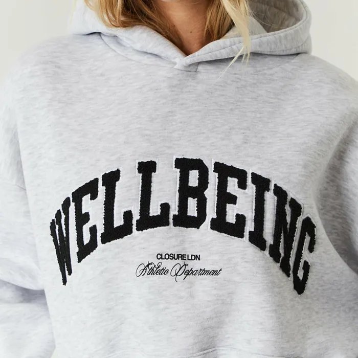 Closure London Wellbeing Hoodie Light Grey Marl Women Tracksuits