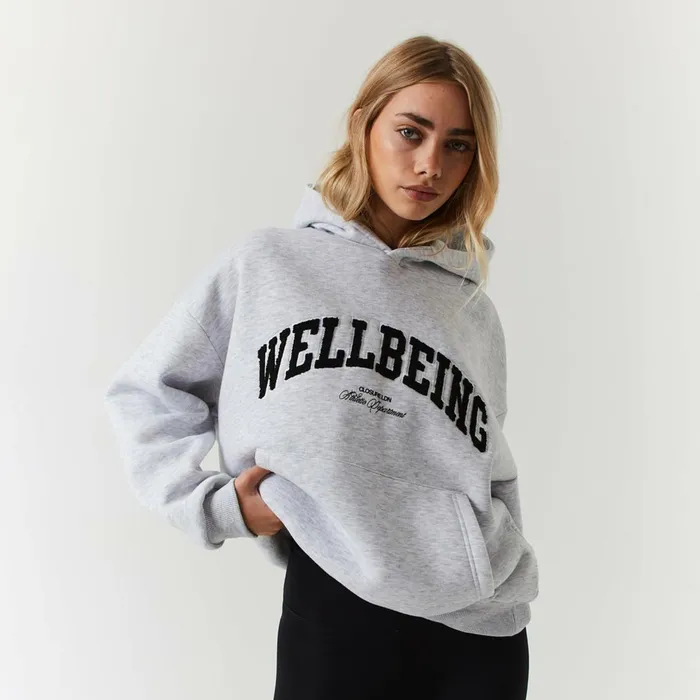 Closure London Wellbeing Hoodie Light Grey Marl Women Tracksuits