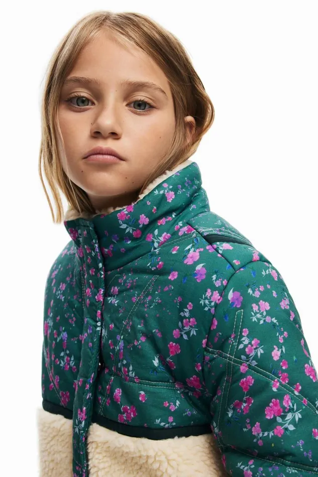 Coats And Jackets Kids Desigual Combined Padded Coat White