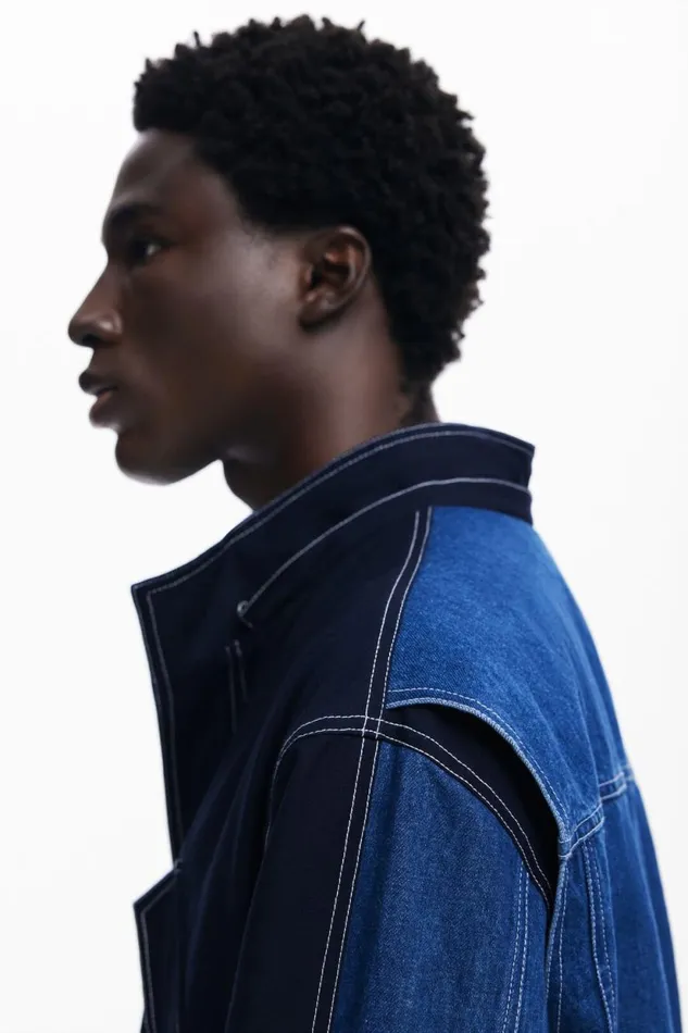 Coats And Jackets Men Desigual Denim Parka Blue