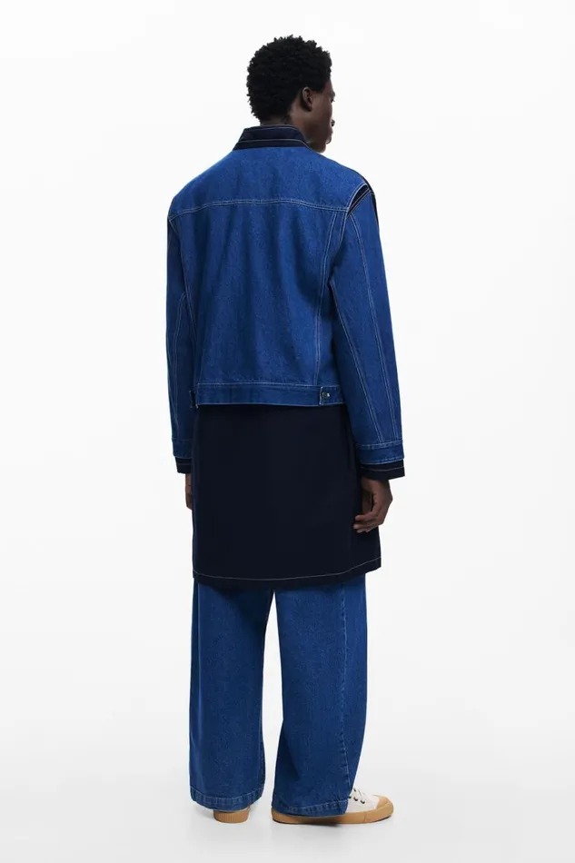 Coats And Jackets Men Desigual Denim Parka Blue