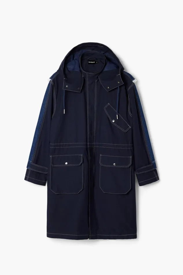 Coats And Jackets Men Desigual Denim Parka Blue