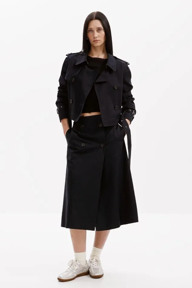 Coats And Jackets Women Desigual Detachable Trench Coat Blue