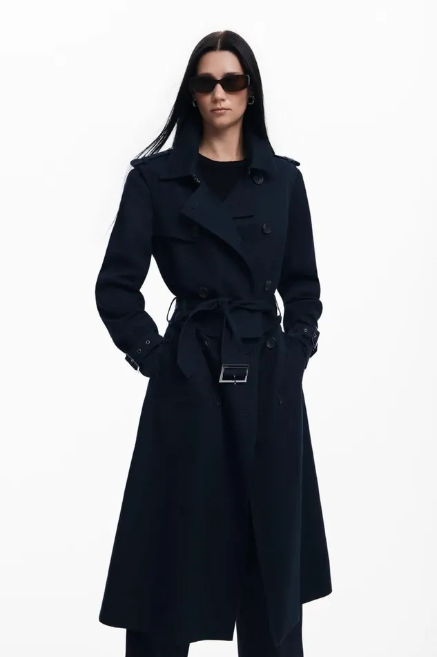 Coats And Jackets Women Desigual Detachable Trench Coat Blue