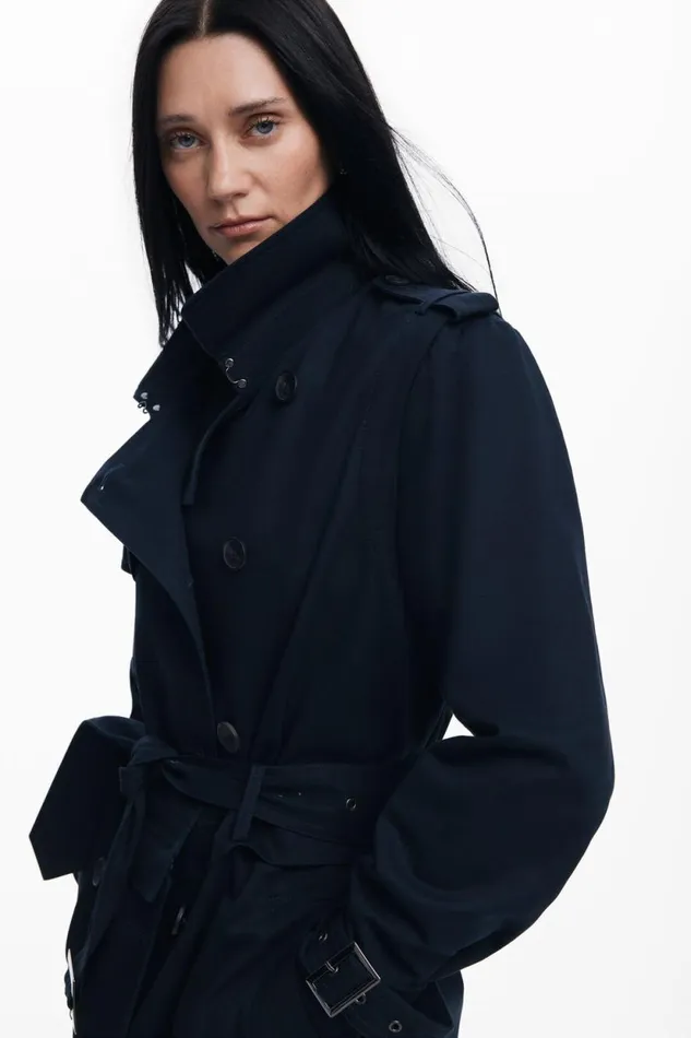 Coats And Jackets Women Desigual Detachable Trench Coat Blue
