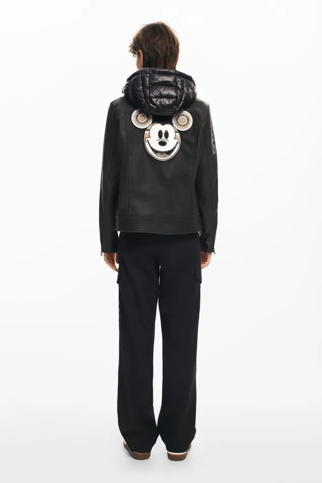 Coats And Jackets Women Desigual Mickey Mouse Jacket Black