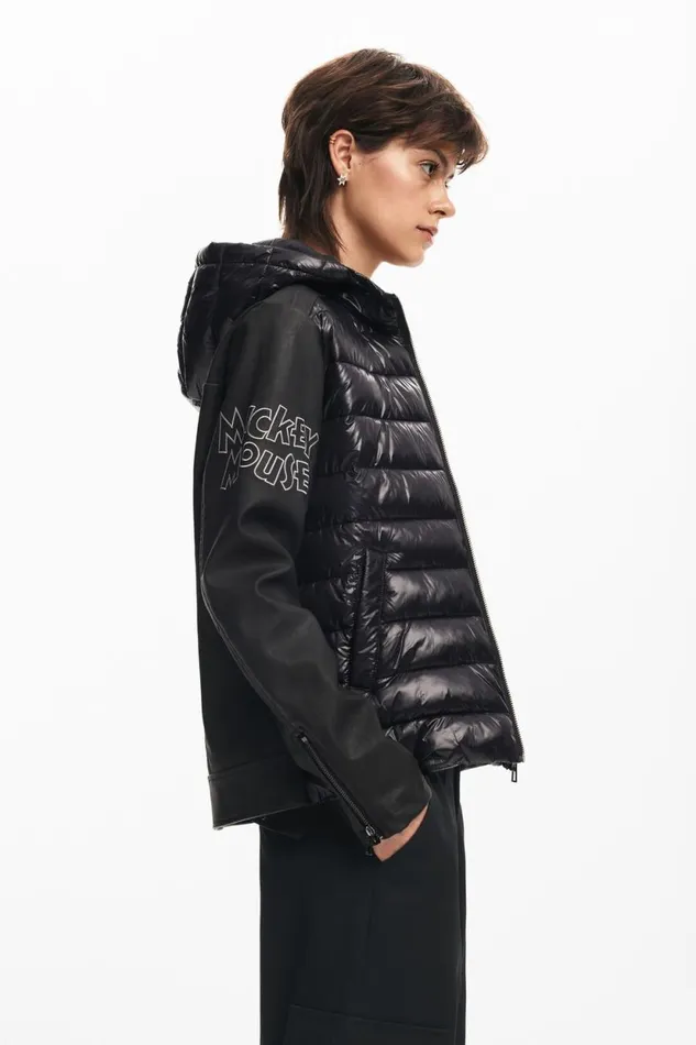 Coats And Jackets Women Desigual Mickey Mouse Jacket Black