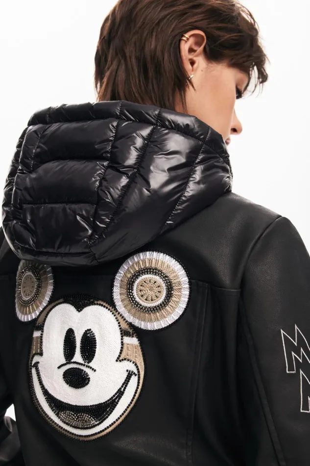 Coats And Jackets Women Desigual Mickey Mouse Jacket Black