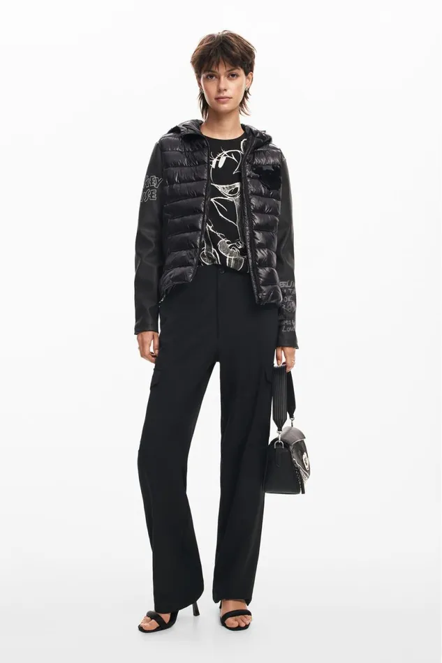 Coats And Jackets Women Desigual Mickey Mouse Jacket Black