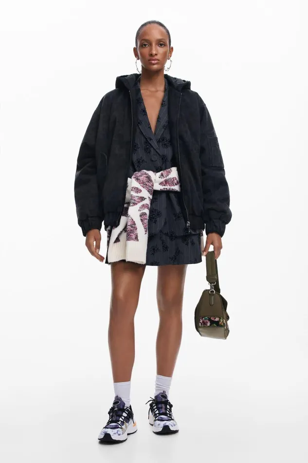 Coats And Jackets Women Desigual Padded Coat M Christian Lacroix Black