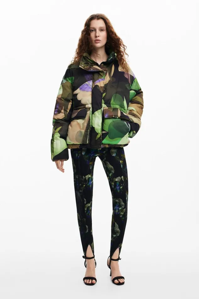 Coats And Jackets Women Desigual Padded Coat M Christian Lacroix Green